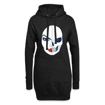 La mort et son visage - Sweat-shirt à capuche long Femme - noir - Devant