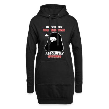Overthinking Nothing Manga Chibi Humour - Sweat-shirt à capuche long Femme - noir - Devant