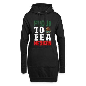 Mexiko Stolz & Heimat Mexikaner Mexico Flagge - Hoodie-Kleid - Schwarz - Vorne