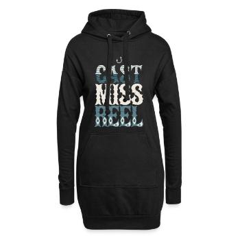 Cast Miss Reel - Pêche - Sweat-shirt à capuche long Femme - noir - Devant