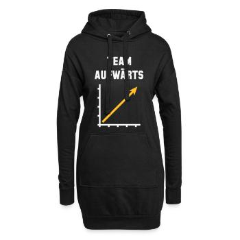 Team Aufwärts (Erfolg / Fortschritt / NEG Gold 2C) - Hoodie-Kleid - Schwarz - Vorne