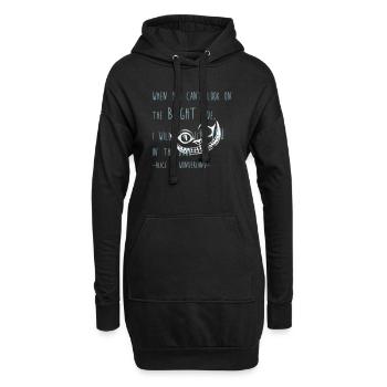 Trappe chat - Sweat-shirt à capuche long Femme - noir - Devant