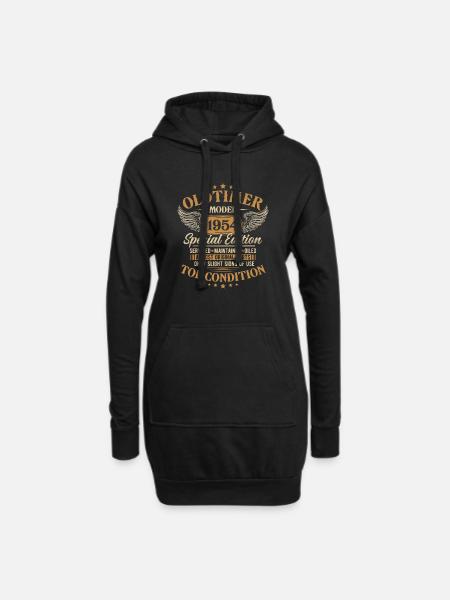 Oldtimer 1954 Jahrgang geboren Geburtstag Geschenk - Hoodie-Kleid - Schwarz