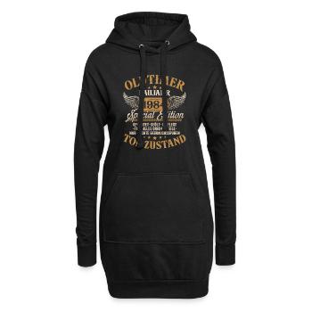 Vintage 1984 Vintage cadeau d’anniversaire - Sweat-shirt à capuche long Femme - noir - Devant