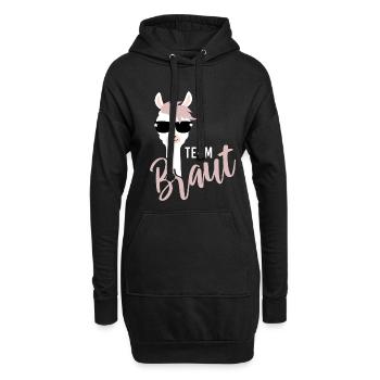 Bride Lama JGA Wedding Team Group Shirt 2 - Hoodie Dress - black - Front