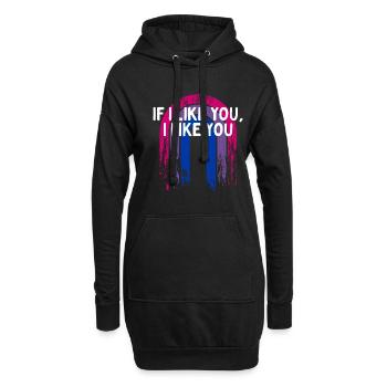 If I Like You I Like You Bisexual LGBTQ Bi Pride - Hoodie-Kleid - Schwarz - Vorne