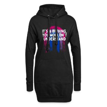 Bi chose que vous ne comprendrez pas Bisexuel LGBTQ Bi - Sweat-shirt à capuche long Femme - noir - Devant