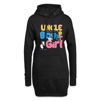Pink or Blue Uncle Loves You Best Uncle Ever - Hoodie-Kleid - Schwarz - Vorne