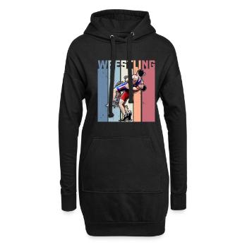 Arts Martiaux Lutte Lutte Lutte - Sweat-shirt à capuche long Femme - noir - Devant