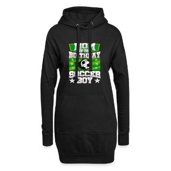 Mom Of the Birthday Boy Soccer Family Party - Hoodie-Kleid - Schwarz - Vorne