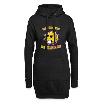 Je suis une personne du matin Drôle de soleil - Sweat-shirt à capuche long Femme - noir - Devant