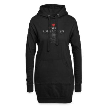 Je suis Rome antique blanc - Sweat-shirt à capuche long Femme - noir - Devant