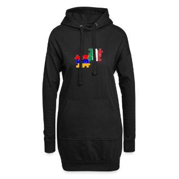 Arménie Italie Drapeau Arménie - Sweat-shirt à capuche long Femme - noir - Devant