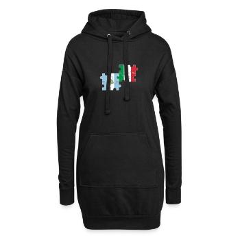 Guatemala Italie Drapeau Italien Guatémaltèque - Sweat-shirt à capuche long Femme - noir - Devant