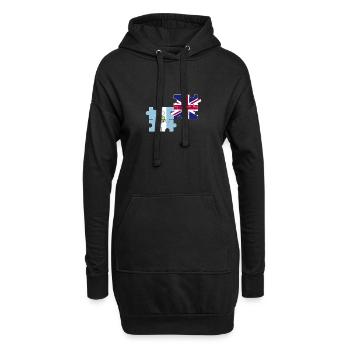 Guatemala Drapeau du Royaume-Uni Guatémaltèque britannique - Sweat-shirt à capuche long Femme - noir - Devant