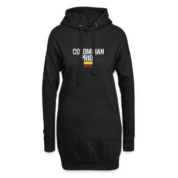 Fierté colombienne Vintage Drapeau de la Colombie - Sweat-shirt à capuche long Femme - noir - Devant