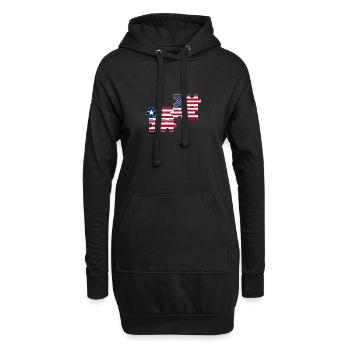 Liberia USA Flag Libériens américains - Sweat-shirt à capuche long Femme - noir - Devant