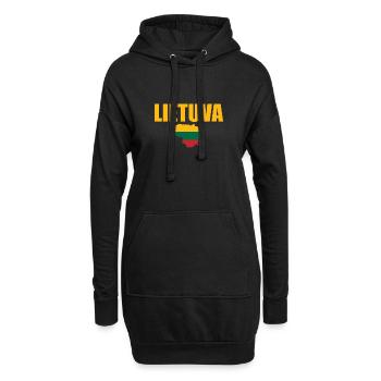 Lietuva Karte Litauen Litauische Flagge Litauer - Hoodie-Kleid - Schwarz - Vorne