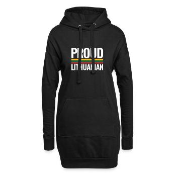 Proud Lithuanian Litauen Litauische Flagge Litauer - Hoodie-Kleid - Schwarz - Vorne