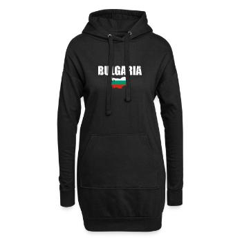 Bulgarie Carte Vintage Drapeau bulgare Bulgare - Sweat-shirt à capuche long Femme - noir - Devant