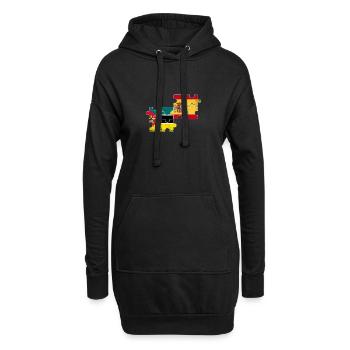 Mosambik Spanien Vintage Flagge Mosambikaner - Hoodie-Kleid - Schwarz - Vorne
