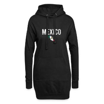Mexique Carte Vintage Drapeau mexicain Mexicains - Sweat-shirt à capuche long Femme - noir - Devant
