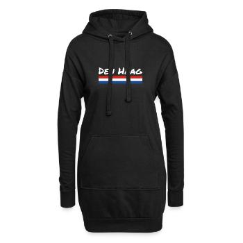 La Haye Pays-Bas Drapeau néerlandais - Sweat-shirt à capuche long Femme - noir - Devant