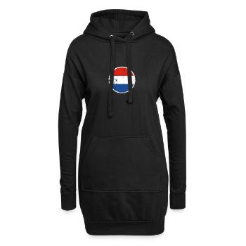 Pays-Bas Vintage Drapeau néerlandais - Sweat-shirt à capuche long Femme - noir - Devant