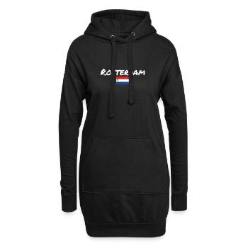 Rotterdam Niederlande Vintage Flagge - Hoodie-Kleid - Schwarz - Vorne