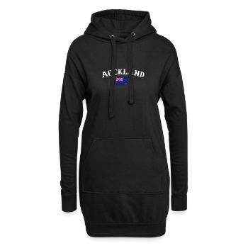 Auckland Vintage Neuseeland Flagge Neuseeländische - Hoodie-Kleid - Schwarz - Vorne