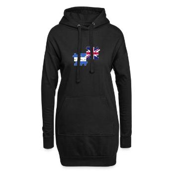 Nicaragua Drapeau du Royaume-Uni Nicaragua britannique - Sweat-shirt à capuche long Femme - noir - Devant