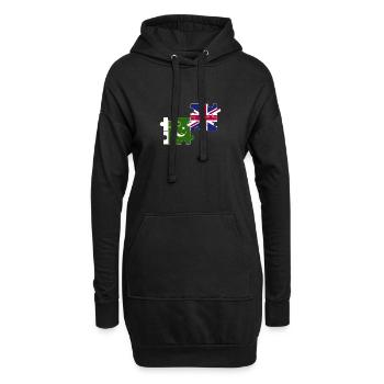 Pakistan Royaume-Uni Drapeau britannique Pakistanais - Sweat-shirt à capuche long Femme - noir - Devant