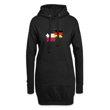 Polen Deutschland Flagge Deutsch Polnisch - Hoodie-Kleid - Schwarz - Vorne