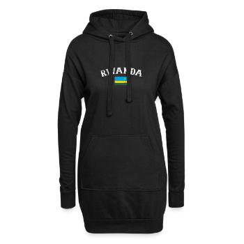 Rwanda Vintage Ruandische Flagge Ruandese - Hoodie-Kleid - Schwarz - Vorne