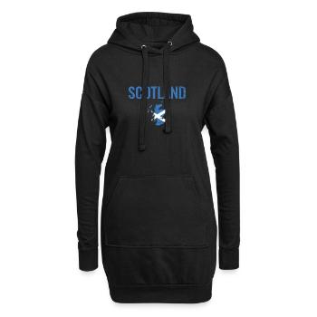 Scotland Schottland Vintage Karte Flagge - Hoodie-Kleid - Schwarz - Vorne