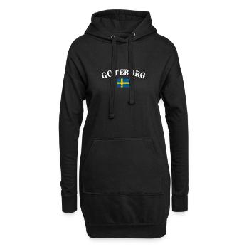 Göteborg Vintage Schweden Schwedische Flagge - Hoodie-Kleid - Schwarz - Vorne