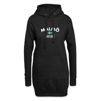 Malmö, Suède, Suède, Drapeau suédois, Suède - Sweat-shirt à capuche long Femme - noir - Devant