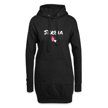 Serbie Vintage carte Serbie drapeau Serbie - Sweat-shirt à capuche long Femme - noir - Devant