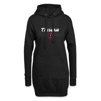 Taïwan Vintage carte drapeau taïwanais taïwanais - Sweat-shirt à capuche long Femme - noir - Devant
