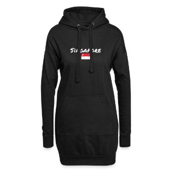 Singapore Vintage Singapur Flagge Singapurer - Hoodie-Kleid - Schwarz - Vorne