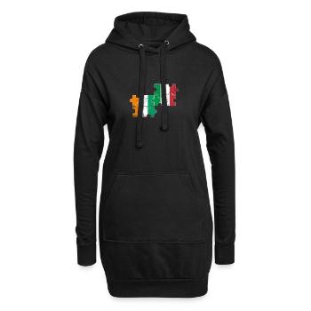Côte d’Ivoire Italie Vintage Drapeau Ivoirien - Sweat-shirt à capuche long Femme - noir - Devant