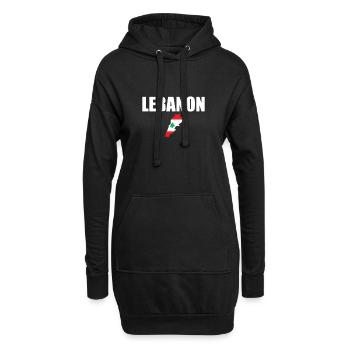 Carte du Liban Drapeau Libanais Libanais - Sweat-shirt à capuche long Femme - noir - Devant