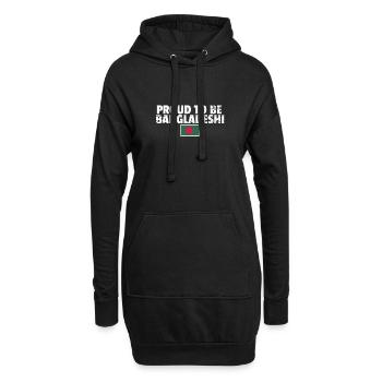 Fier d’être bangladais Vintage Bangladeshi Drapeau - Sweat-shirt à capuche long Femme - noir - Devant