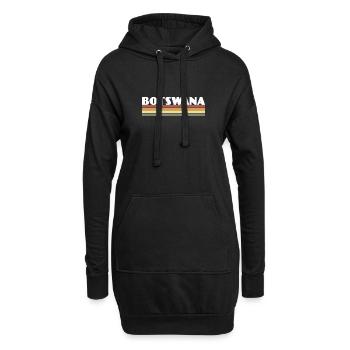 Botswana Botsuana Botsuanische Retro Botsuaner - Hoodie-Kleid - Schwarz - Vorne