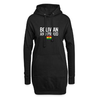 Bolivian And Proud Bolivien Flagge Bolivianer - Hoodie-Kleid - Schwarz - Vorne