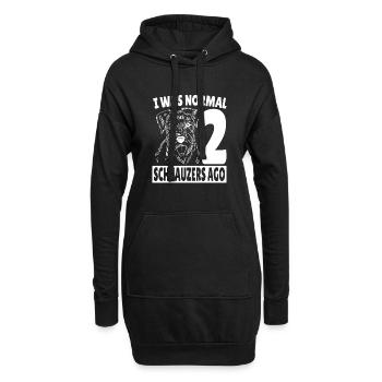 J’étais normal avant 2 t-shirt Schnauzers - Sweat-shirt à capuche long Femme - noir - Devant