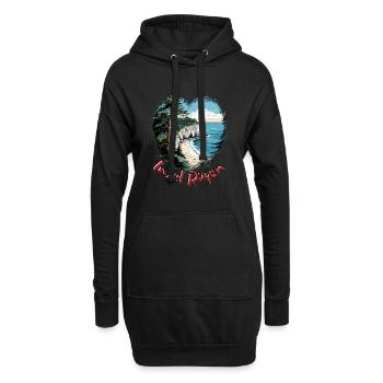 Île de Rügen Allemagne Souvenir Vacances à la plage - Sweat-shirt à capuche long Femme - noir - Devant