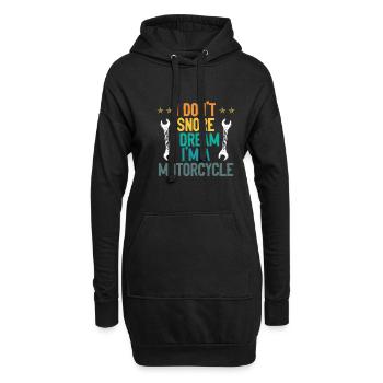 Je suis une moto - Sweat-shirt à capuche long Femme - noir - Devant
