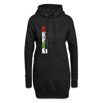 Motorrad Gangschaltung - Hoodie-Kleid - Schwarz - Vorne