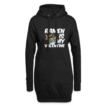 Ramen est ma Saint-Valentin - Sweat-shirt à capuche long Femme - noir - Devant